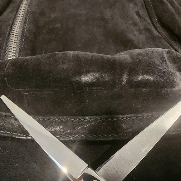 Isaac Mizrahi Live Suede Jacket Womens 18W Black Moto Motorcycle Zipper Classic - Picture 14 of 16